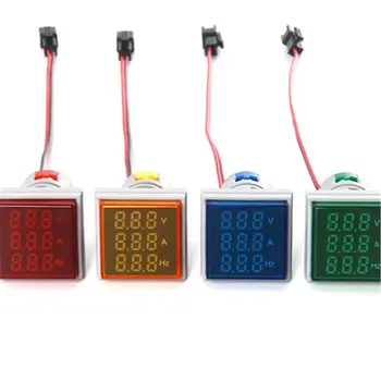 

New Square LED Digital Ammeter Voltmeter Ammeter Powerful Frequency Table Current Voltage Frequency Tester Meter AD112-22FVAH