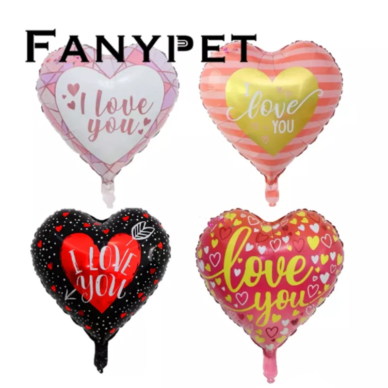 

10Pcs 18Inch I Love You Heart Balloons Wedding Valentines Days Gifts Helium Foil Globos Engagement Wedding Party Decorations
