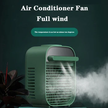 

Mini Air Conditioner Fan Air Cooler USB Portable Air Cooler Conditiioner Table mini Fan For Office Home 3 Speed Rechargeable