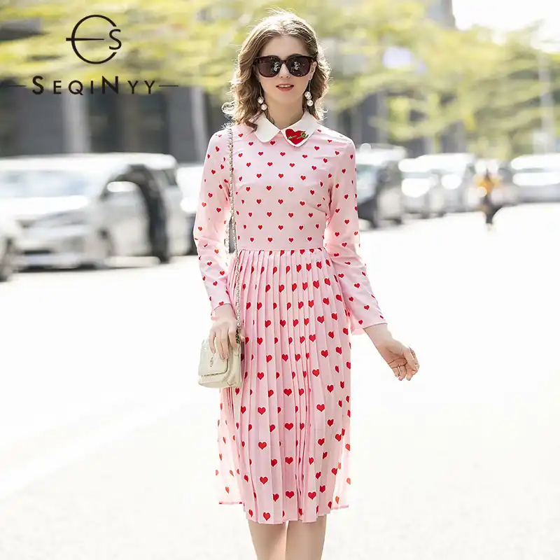 pink and red heart dress