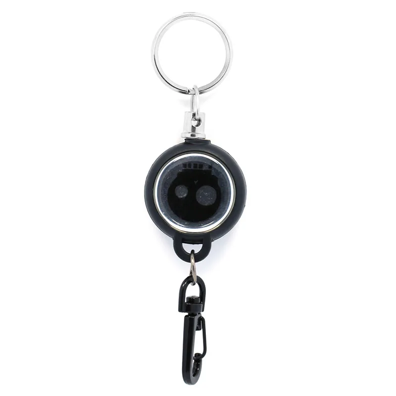 

EDC Steel Wire Rope Retractable Pull Keychain Holder Recoil Belt Metal Key Chain DXAA