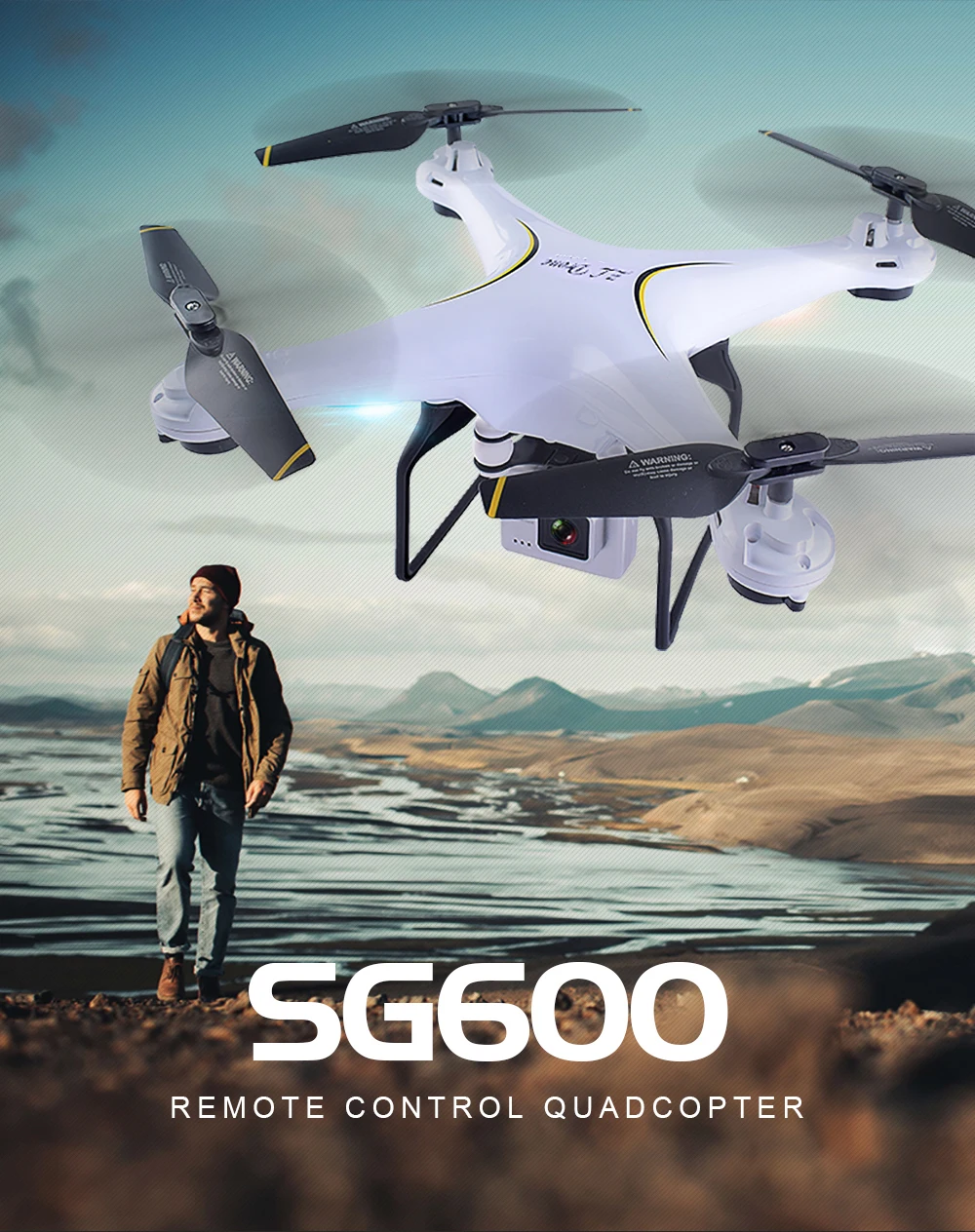 SG600 Радиоуправляемый Дрон 2,4G селфи Квадрокоптер самолет с 0.3MP Wifi FPV камера удержание высоты авто возврат Безголовый