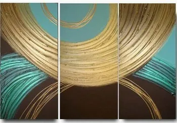 

Modern 100% Hand Painted Abstract Oil Painting on Canvas 3 Piece 3D Wall Art Living Room Wall Decor Home Decoration
