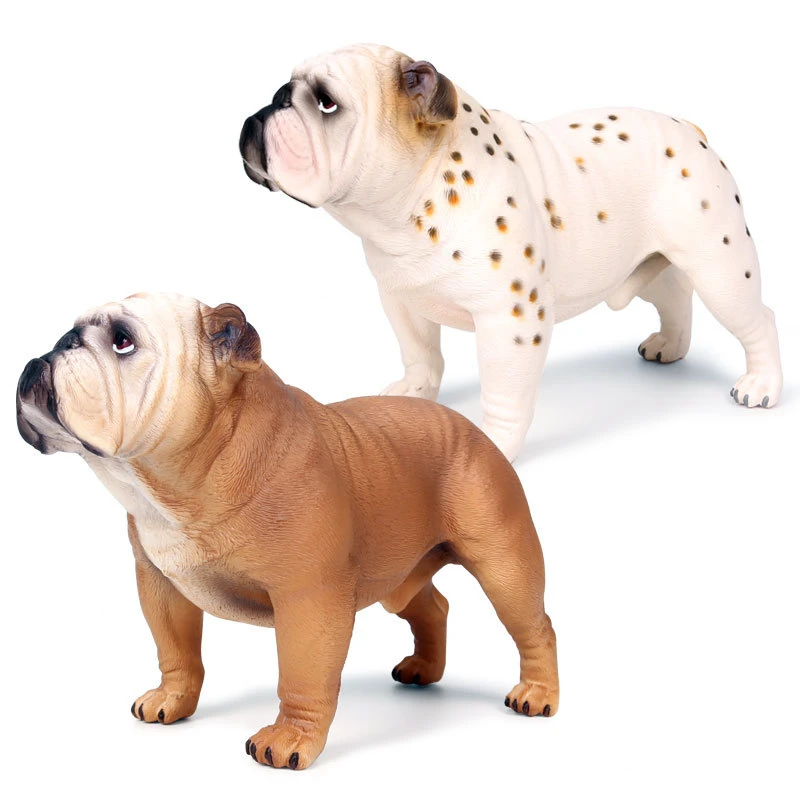 

Children's Simulation wild animal solid static model large British bulldog pet dog children's toy ornaments