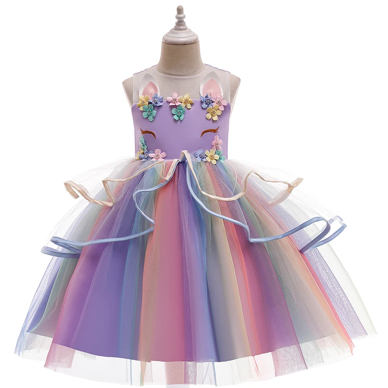 Christmas Unicorn Dress Girl Princess Dresses For Girls Kids Winter Evening Party Clothing Children Birthday Wedding Costume Toddler dress