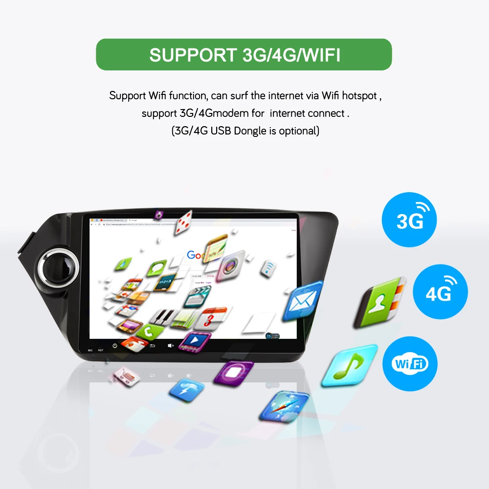 Clearance Bonroad Android 9.0 Car Multimedia Player stereo for K2 Rio 2010-2015 GPS Navigation Car Video Player with DSP  4G RAM ROM64G 12