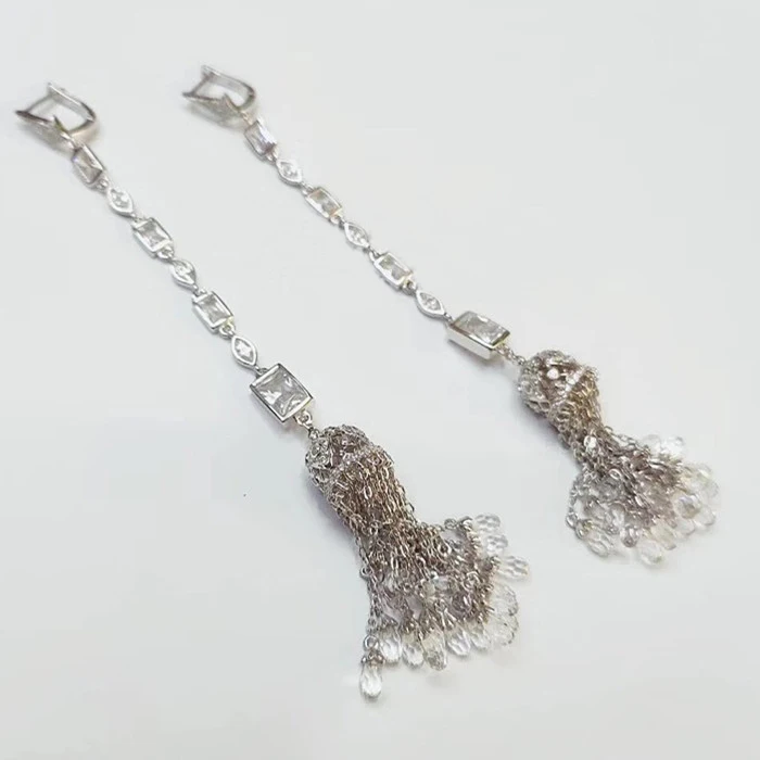 

Designer Fashion 925 Sterling Silver Jewelry 3A Cubic Zirconia Party Earring