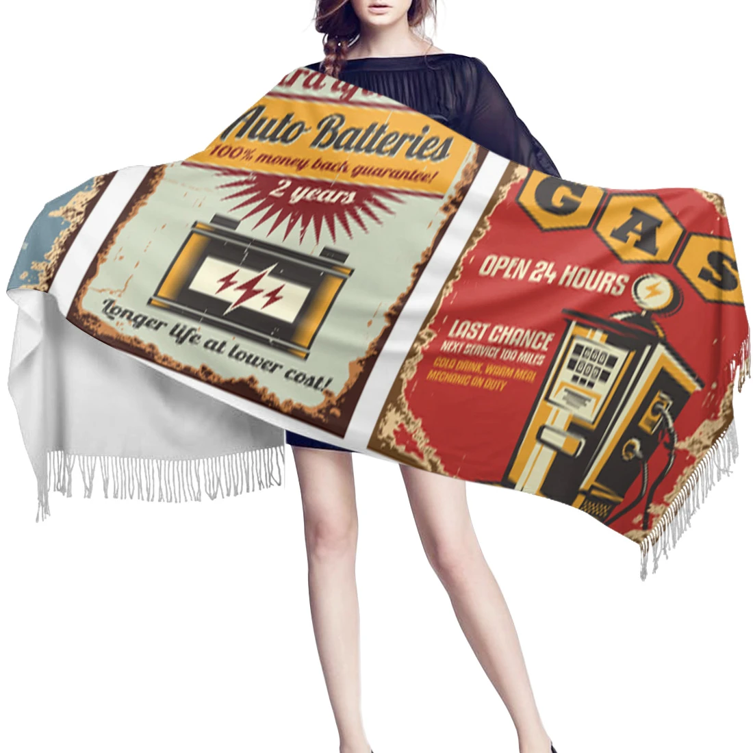 Bufanda Cachemira para mujer, carteles chales finos publicidad de navegación de coche y chales, chal largo para mujer|Bufandas de mujer| - AliExpress