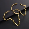 7CM/9CM Outline Africa Map Big Earrings Exaggerate Earring African Jewelry Traditional Ethnic Hyperbole Earrings #201121 3