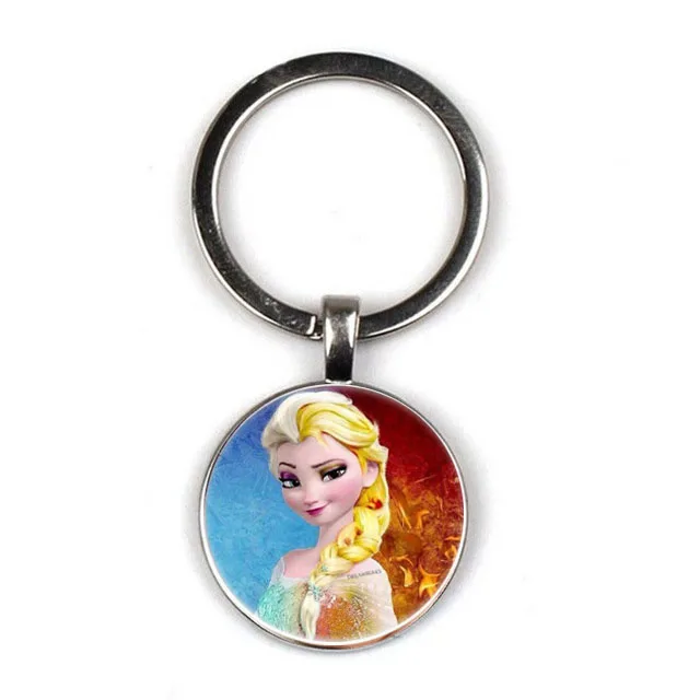 The Crystal Cabochon Princess Elsa Anna Snow Queen Glass Pendant Keychain for Girls | Украшения и аксессуары