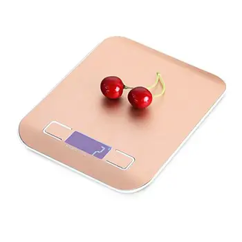 

5kg/1g Stainless Steel Kitchen Scale High Precision Electronic Kitchen Scale For Baking Cooking (No Battery Included,Rose Gold)