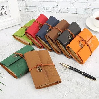 

Retro Vintage Notebooks PU Leather String Loose-leaf Sketchbook Stationery Gift Presents for Schools Students Supply