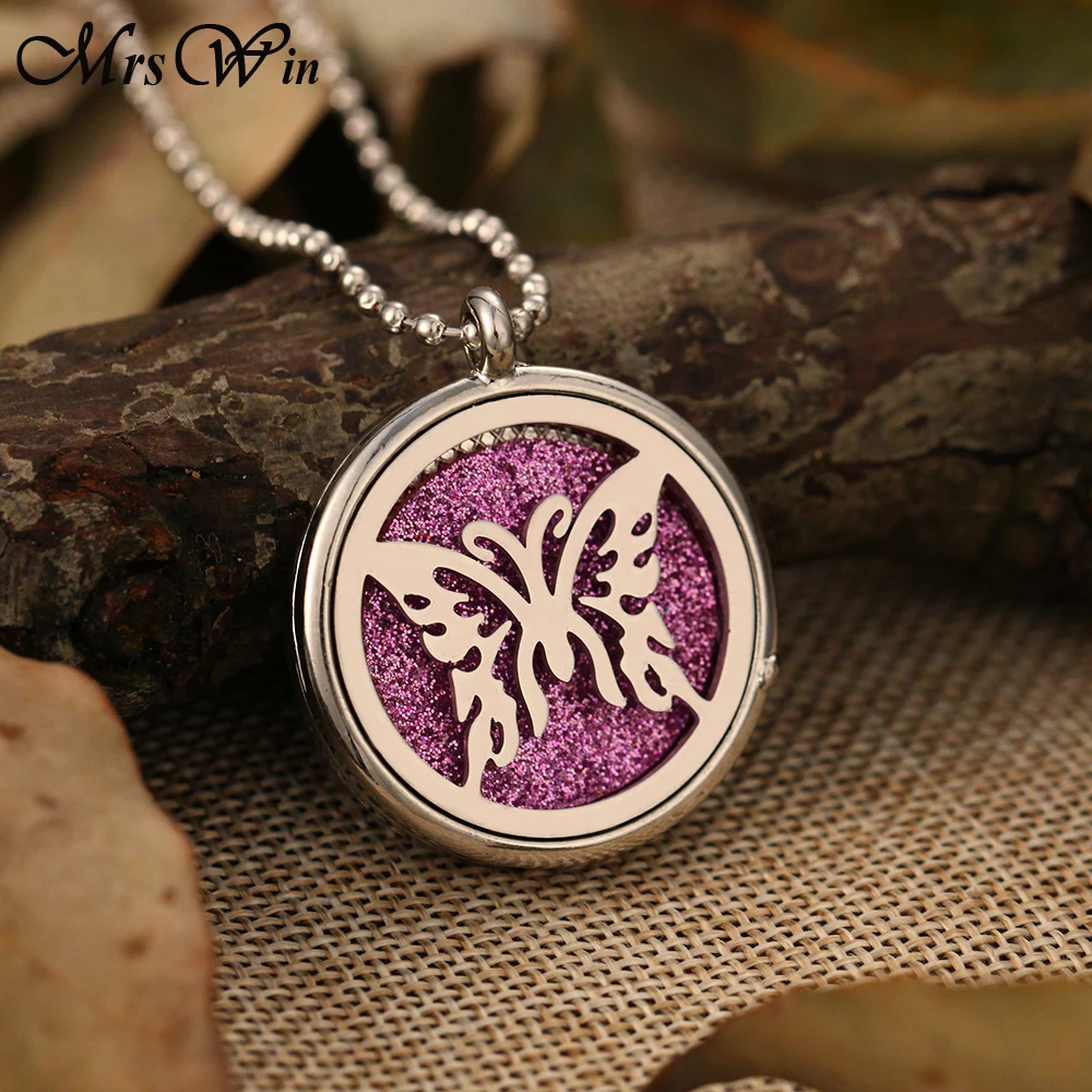 Аромадиффузор ожерелье открытые медальоны из нержавеющей стали кулон духи