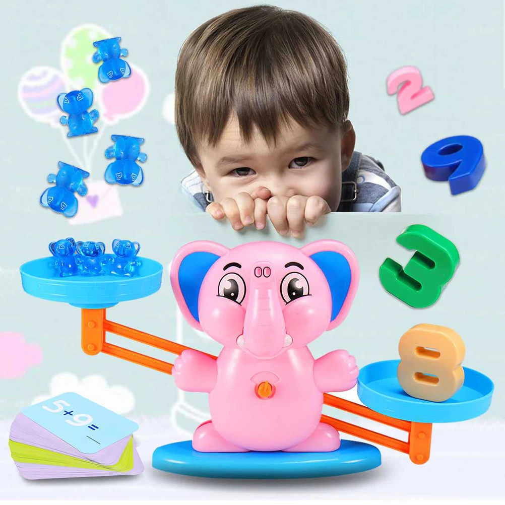 Цифровые весы с большим носом, игрушка для детей, обучающая игрушка для раннего развития, дополнение и вычитание, математические игрушечные весы