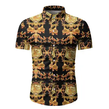 

2020 new shirt Shirt Men's Summer Casual Button Down Short Sleeve Beach Shirts men shirt casual