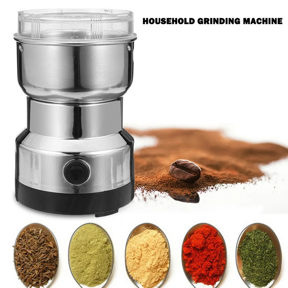 Molinillo Eléctrico de café para cocina, máquina amoladora de cereales, frutos secos, granos, especias, molinillo de café multifuncional para el hogar