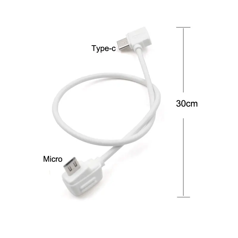 30cm Type-c Mavic Mini Mavic Pro Micro USB Line IOS type-c OTG кабель для передачи данных 10 см 30 см телефонный стол для DJI Spark Mavic 2 Pro Zoom Mavic Air - Цвет: 30cm Type-c