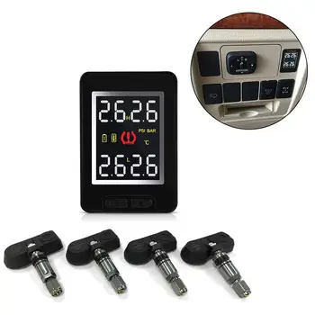 

Auto TPMS Wireless Tire Pressure Monitoring System Internal Anti-theft Sensors Real-time LCD TPMS For Toyota Land Cruiser Reiz