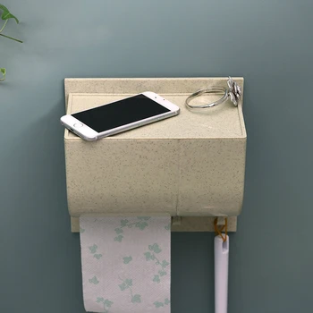 

Japan Import Toilet Paper Hanging Rack Ring Shape Bathroom Towel Holder Rack Bar Plastic Vacuum Suction Cup Luxurious High-end