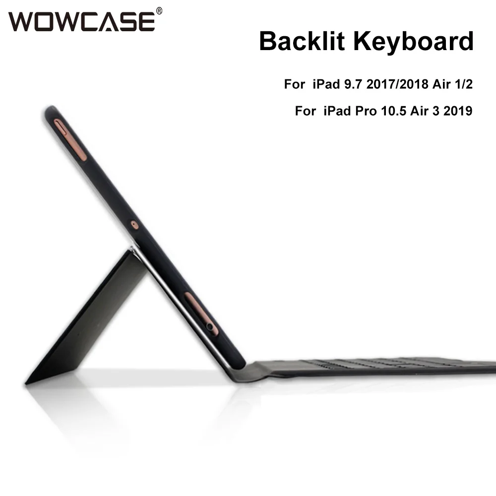 Для iPad 9,7 чехол Клавиатура ультра тонкий 2 Цвет Подсветка бас Bluetooth клавиатура кожаный чехол для iPad Air 2/1 9,7 / чехол