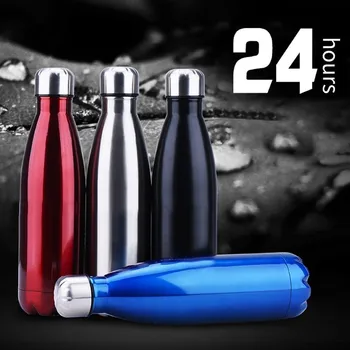 FSILE350/500/750/1000ml Double-wall Creative BPA free Water Bottle Stainless Steel Beer Tea Coffee Portable Sport Vacuum thermos 2