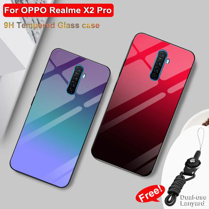 Cases For Oppo Realme X2 Pro Case Cover Tempered Glass Back Bumper For Oppo Realme X 2 Pro X2pro Phone Case Realmex2 Pro Shell Phone Case Covers Aliexpress