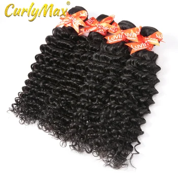

Deep Wave 8- 30 28 30 Inch Brazilian Remy Hair Natural Color 4 Bundles Deal 100% Human Hair Double Drawn