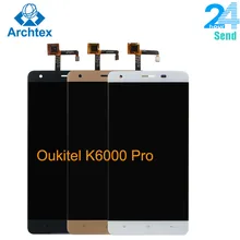 Lcd oukitel k6000 pro, digitalizador original de tela touch screen, montagem de lcds + ferramentas 5.5