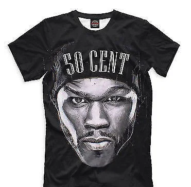 Футболка с принтом 50 Cent Music Cool Design Hq брендовая облегающая футболка 035270 | Мужская