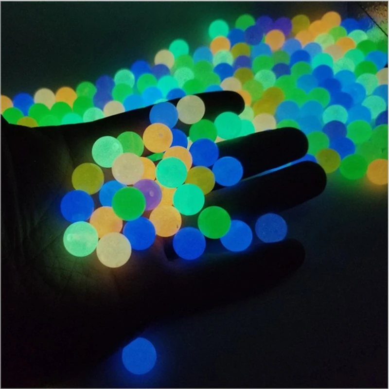 6/8/10/12mm Luminous Diy Bracelet Plastic Stones Beads For Charm Gift