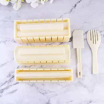 

10pcs/set Sushi Making Kit 5 in 1 Multifunction Rice Roll Mold Maker DIY Kitchen J78C