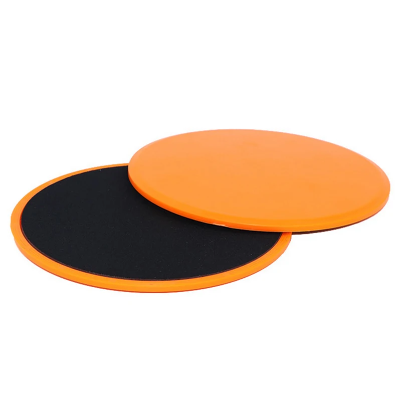 Round Orange 2 шт раздвижной слайдер скользящие диски фитнес-диск Упражнение скользящая пластина для йоги Тренажерный зал брюшной сердечник тренировочное оборудование - Цвет: Round Orange