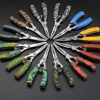 

1pc Multifunctional fishing pliers Fishing line cutter Curved Tsui with hook Fish control Lure Fishing Tools