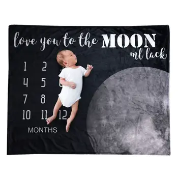 

Baby Milestone Blankets Swaddle Wrap Towel Newborn Bathing Stroller Photo Props