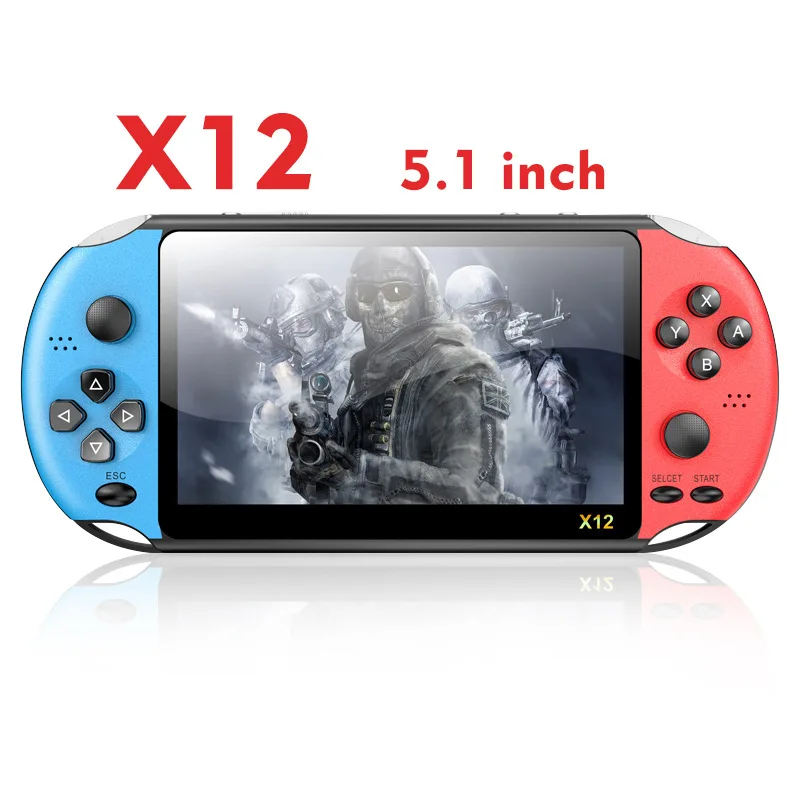 X12 Console De Vídeogame Portátil 5,1 Polegadas Gamer De Mão 8 Gb Embutido 2000  Jogos Suporte Cartão TF - Escorrega o Preço