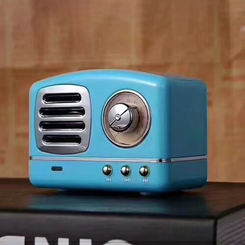 Портативный Bluetooth динамик для Bluetooth ретро-динамики USB/tf-карта открытый динамик сабвуфер hi-fi звук низкий уровень шума