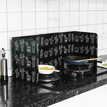 Cactus impresso folha de alumínio bloco de óleo anti-respingo de óleo protetor de respingo acessórios de cozinha cozinhar ferramentas gadgets