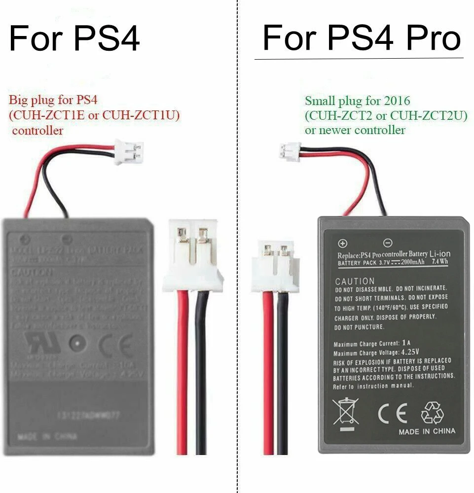 Powtree 2.0AH 2PK батарея и кабель для sony Playstation PS4 Pro Dual shock 4 Pro контроллер второго поколения CUH-ZCT2 или CUH-Z