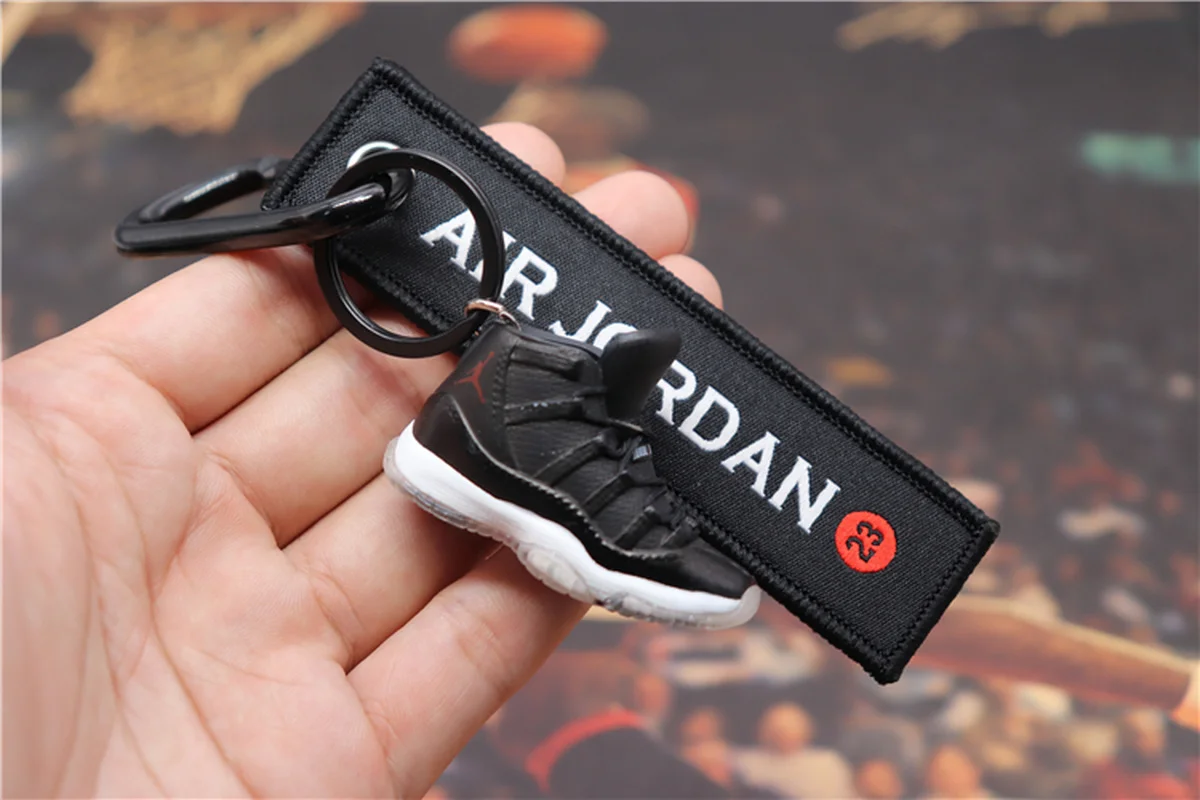 Ручной работы 3D AJ11 брелок Air Mini Jordan кроссовки модель милый брелок для ключей Баскетбольная обувь брелок