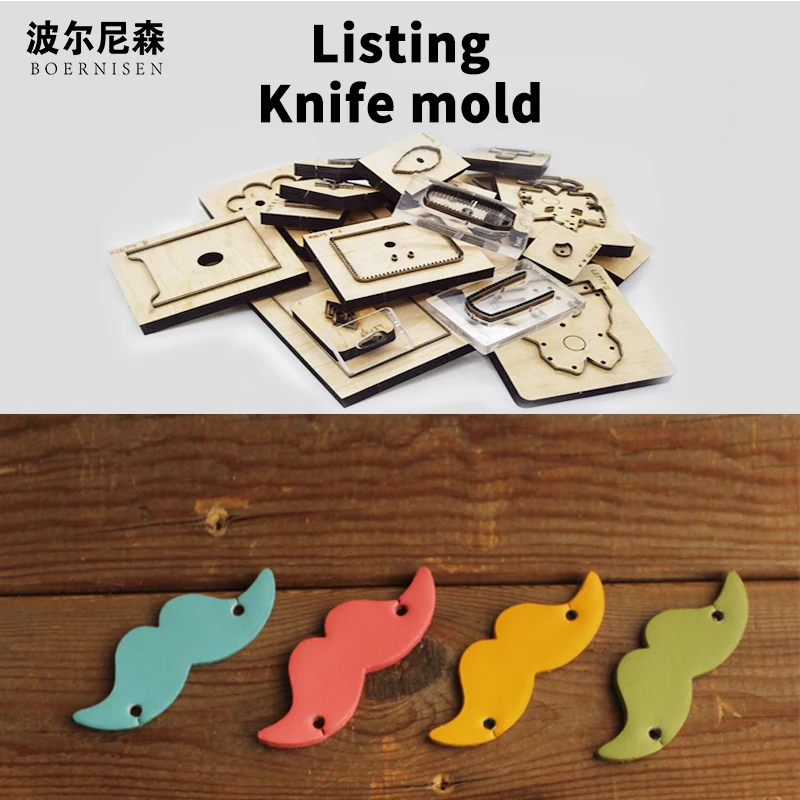 

DIY decorative wood die cutting 2020 new beard headset cable storage suitable for die cutting fashion steel die cutting