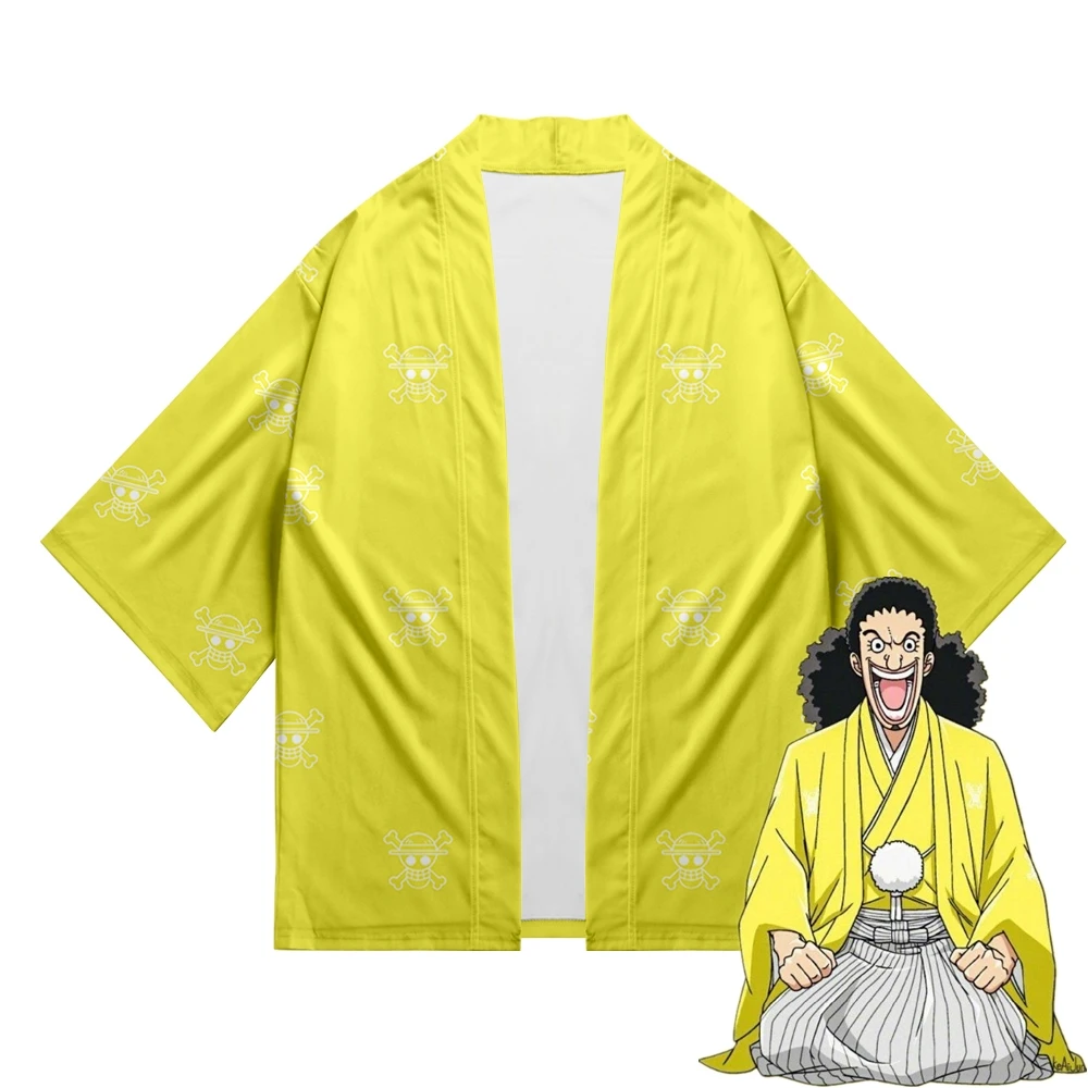 One Piece Japanese Kimono new print Luffy Cardigan Cosplay Shirt Summer Kawai One Piece Kimono cardigan samurai costume clothing