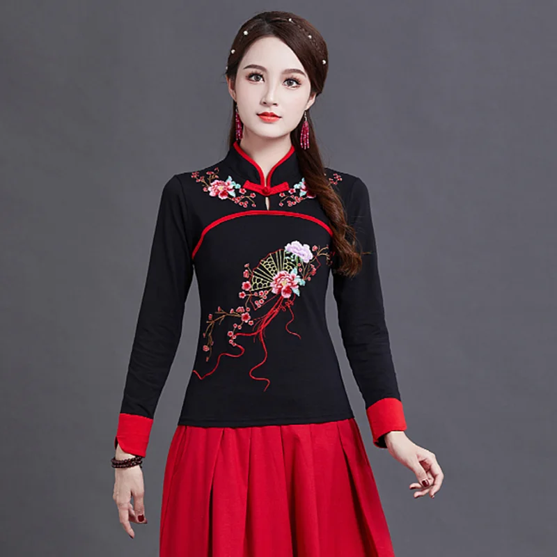 New elegant vintage Women Chinese Traditional Cotton Linen Blouse New Classic Shirt  Tang Clothing Tops  V1448