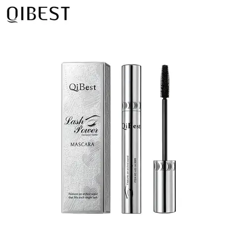QIBEST 블랙 마스카라 속눈썹 마스카라 4D 실키 속눈썹 연장 속눈썹 메이크업 방수 마스카라 볼륨 아이 화장품 6