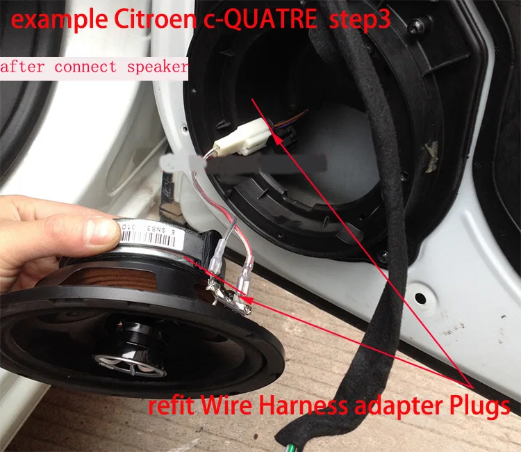 6.5 inch Speaker horn mat wire mount Adapter Plates Ring Car Front Rear Door For Mitsubishi ASX LANCER Outlander