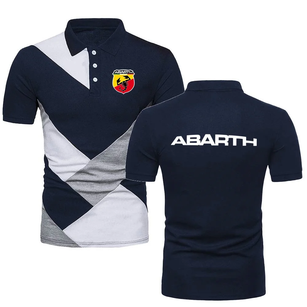 Polo Da Uomo Polo Da Uomo Manica Corta Polo Abarth Scorpion Streetwear Moda Casual Uomo Polo A Contrasto Di Colore