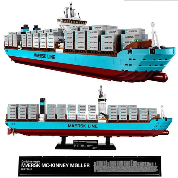 

22002 1518Pcs Technic Series The Maersk Cargo Container Ship Set Building Blocks Bricks Model Compatible With Bela 10241