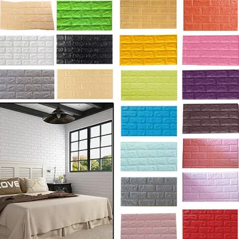 

60x30cm self-adhesive creative TV background wall brick pattern wallpaper 3d three-dimensional wall stickers living room