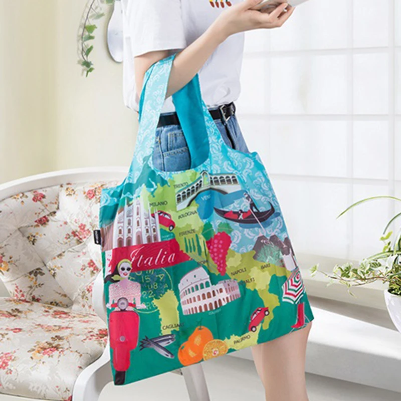 Foldable Shopping Bag Waterproof Bolsa De Tela Cloth Bolsos Para Mujer Boodschappentas Tote Bags Women Reusable Torby Na - Shopping Bags - AliExpress