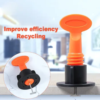 

572pcs Easy Install Replaceable Pins Flat Ceramic Construction Tools Spacers Floors T Type Tile Leveling System Kit With Wrench