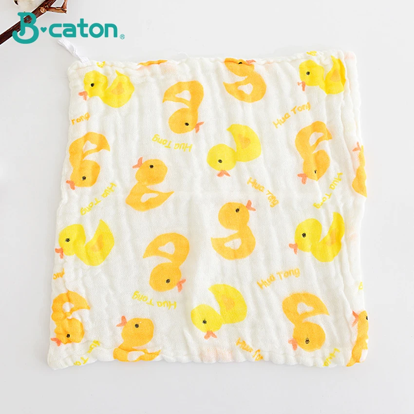 Baby Handkerchief Baby Face Towel Baby Cartoon Bath Cotton Burp Cloth Soft Absorbent 6-Layer Gauze Kindergarten Washcloth